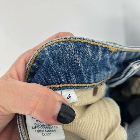 Rag & Bone Boyfriend Jeans Cuffed Rolled Ankle Medium Wash Bristol Distressed 26 - Picture 13 of 16